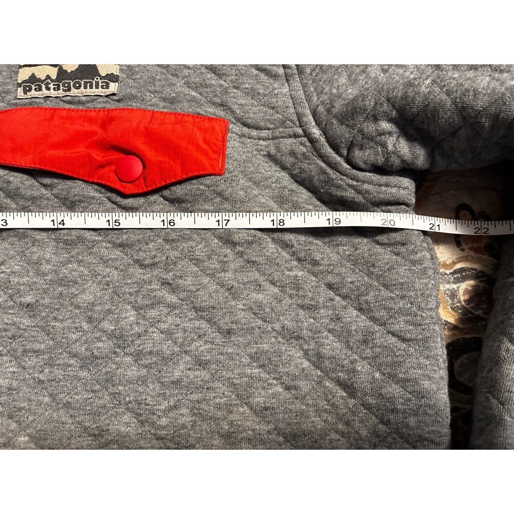 Patagonia Diamond Quilted Snap T Jacket Pullover Gray Women’s M 40th Anniversary - Picture 11 of 12